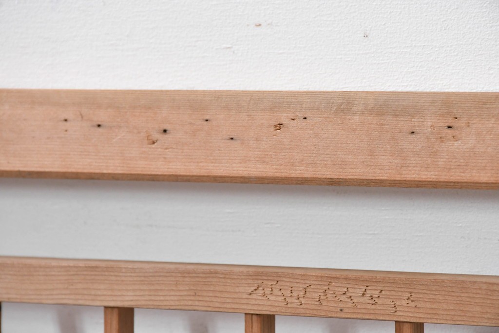 ヴィンテージ建具　昭和中期　モダンデザインの組子欄間2枚セット　(R-084888)