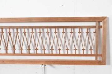 ヴィンテージ建具　昭和中期　モダンデザインの組子欄間2枚セット　(R-084888)