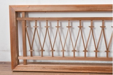 ヴィンテージ建具　昭和中期　モダンデザインの組子欄間2枚セット　(R-084888)