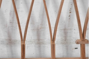 ヴィンテージ建具　昭和中期　モダンデザインの組子欄間2枚セット　(R-084888)