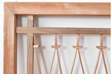 ヴィンテージ建具　昭和中期　モダンデザインの組子欄間2枚セット　(R-084888)