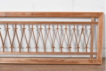 ヴィンテージ建具　昭和中期　モダンデザインの組子欄間2枚セット　(R-084888)