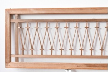 ヴィンテージ建具　昭和中期　モダンデザインの組子欄間2枚セット　(R-084888)