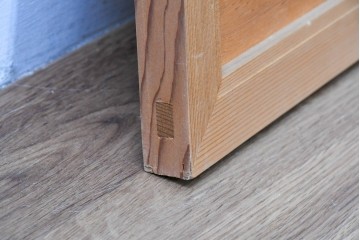 ヴィンテージ建具　昭和後期　井波彫刻　秋水作　菊竹図の吉祥意匠が見事な彫刻欄間1枚　(R-084890)