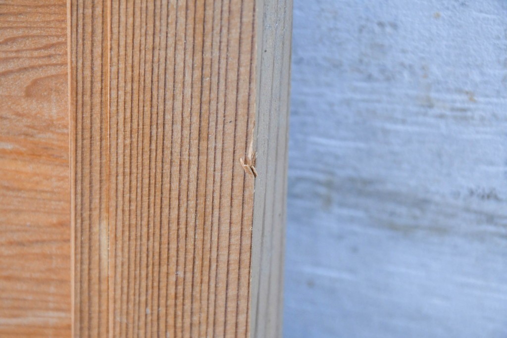 ヴィンテージ建具　昭和後期　井波彫刻　梅竹図の彫刻欄間1枚　(R-084891)