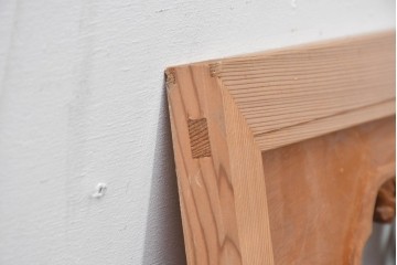 ヴィンテージ建具　昭和後期　井波彫刻　梅竹図の彫刻欄間1枚　(R-084891)