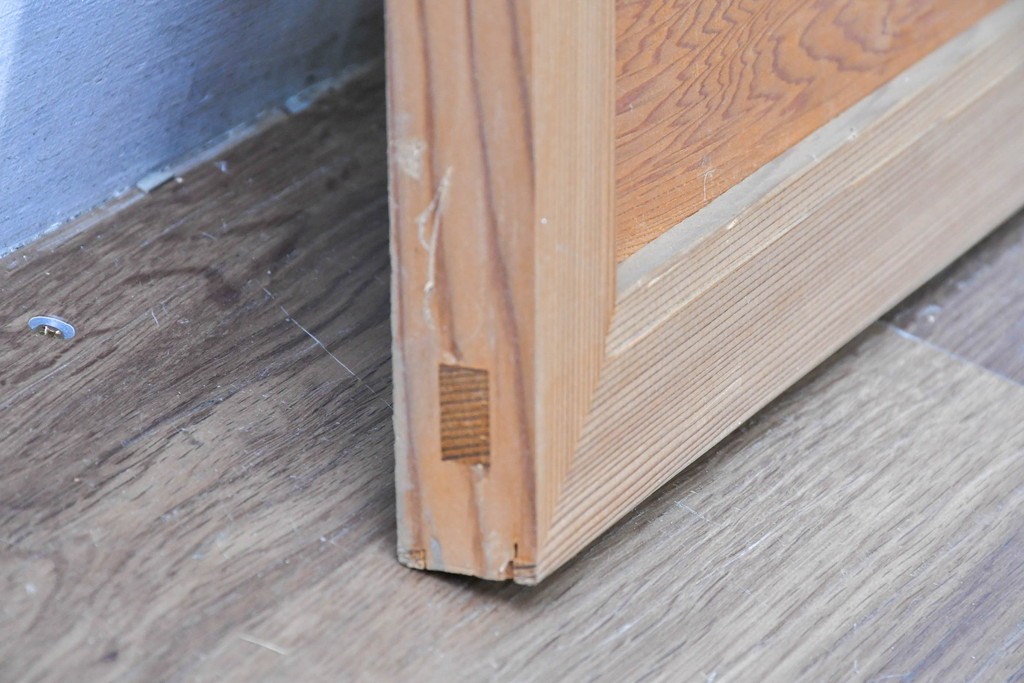 ヴィンテージ建具　昭和後期　井波彫刻　梅竹図の彫刻欄間1枚　(R-084891)