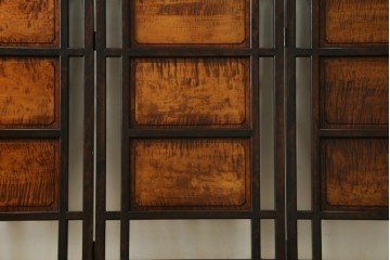 和製ヴィンテージ　松本民芸家具　上品な佇まいのB型衝立　定価約86万円　(R-084892)