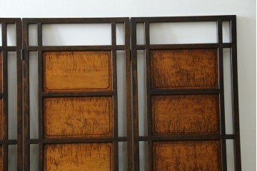 和製ヴィンテージ　松本民芸家具　上品な佇まいのB型衝立　定価約86万円　(R-084892)