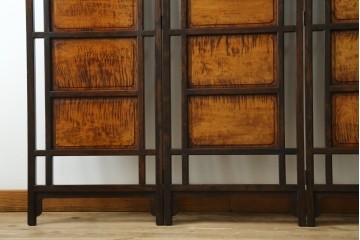 和製ヴィンテージ　松本民芸家具　上品な佇まいのB型衝立　定価約86万円　(R-084892)