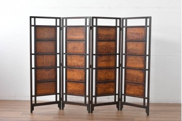 和製ヴィンテージ　松本民芸家具　上品な佇まいのB型衝立　定価約86万円相当　(R-084892)