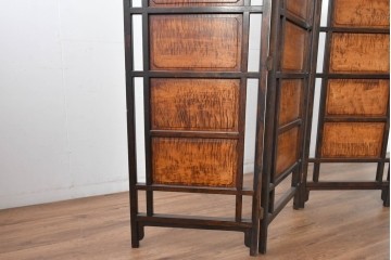 和製ヴィンテージ　松本民芸家具　上品な佇まいのB型衝立　定価約86万円相当　(R-084892)