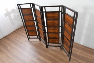 和製ヴィンテージ　松本民芸家具　上品な佇まいのB型衝立　定価約86万円相当　(R-084892)