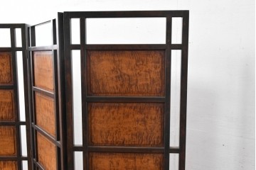 和製ヴィンテージ　松本民芸家具　上品な佇まいのB型衝立　定価約86万円相当　(R-084892)