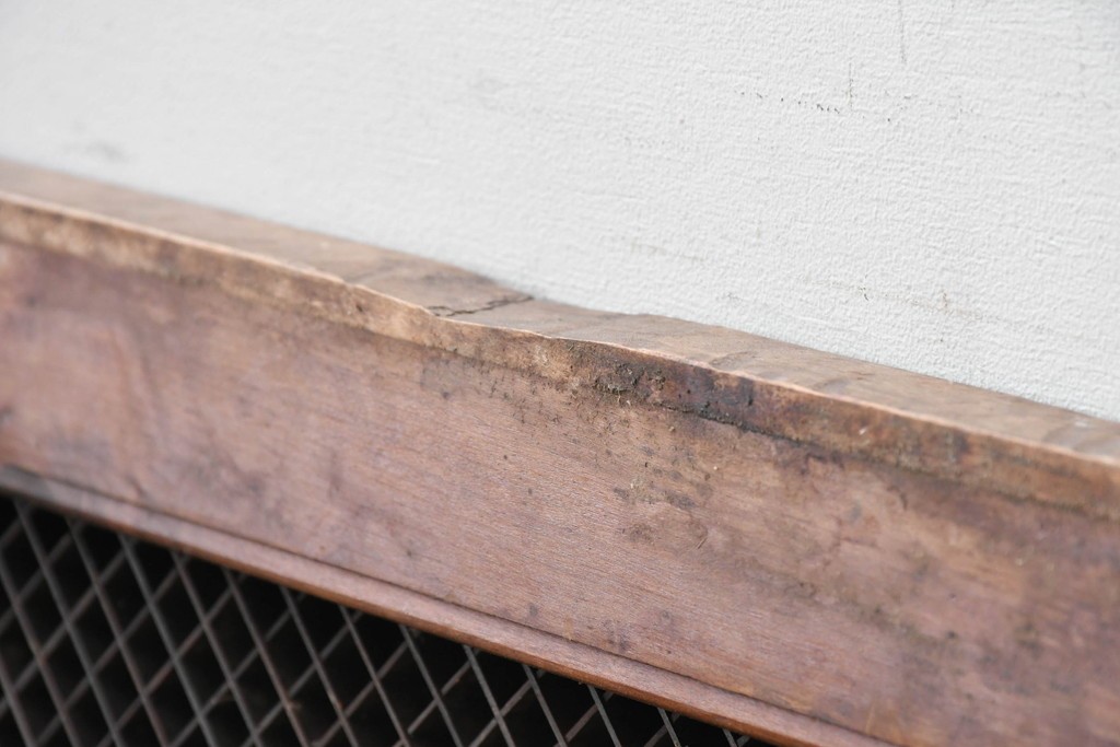 ヴィンテージ建具　昭和後期　竹と梅・菊文様の彫刻をあしらった特大欄間　(R-084894)