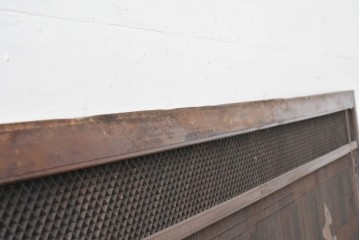 ヴィンテージ建具　昭和後期　竹と梅・菊文様の彫刻をあしらった特大欄間　(R-084894)