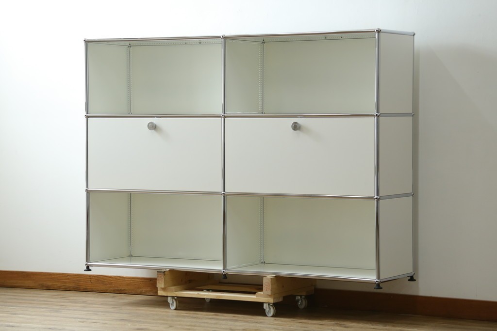 中古　美品　スイス　USMハラー(USM Haller)　ドロップダウンドア×2　サイドボード　定価約36万円　(R-084896)