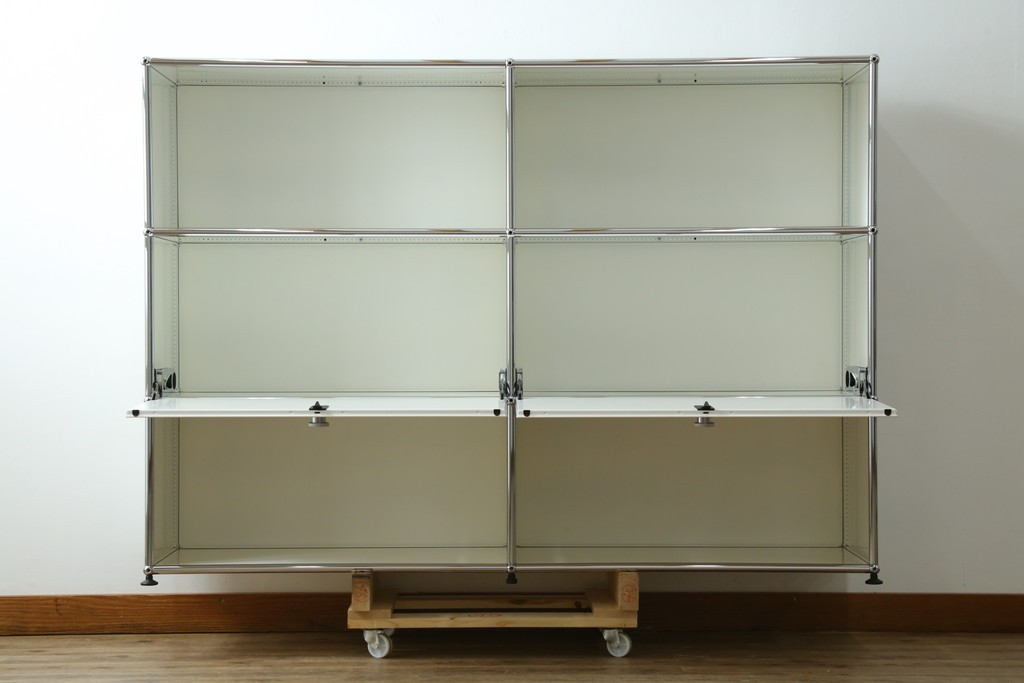 中古　美品　スイス　USMハラー(USM Haller)　ドロップダウンドア×2　サイドボード　定価約36万円　(R-084896)