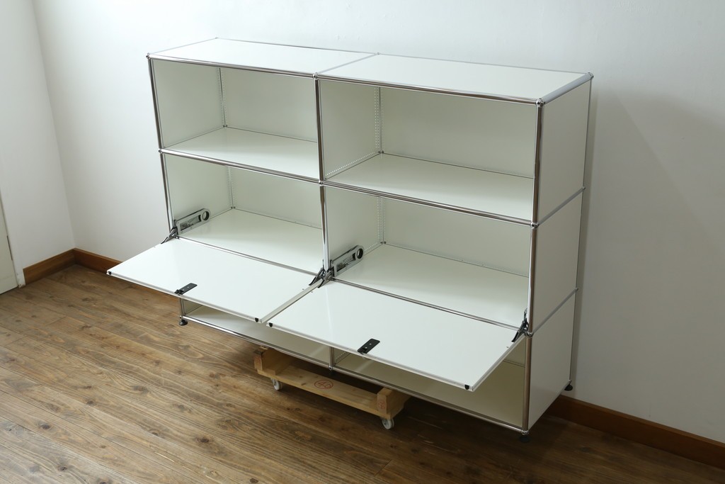 中古　美品　スイス　USMハラー(USM Haller)　ドロップダウンドア×2　サイドボード　定価約36万円　(R-084896)
