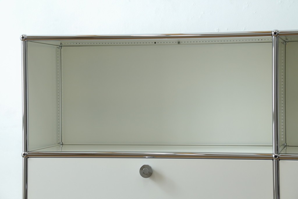 中古　美品　スイス　USMハラー(USM Haller)　ドロップダウンドア×2　サイドボード　定価約36万円　(R-084896)