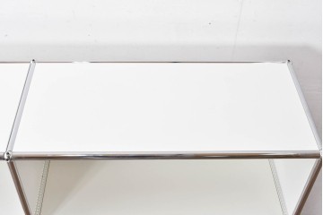 中古　美品　スイス　USMハラー(USM Haller)　ホームオフィスにもおすすめなスッキリとしたデザインのサイドキャビネット　定価約36万円相当　(R-084896)