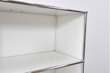 中古　美品　スイス　USMハラー(USM Haller)　ホームオフィスにもおすすめなスッキリとしたデザインのサイドキャビネット　定価約36万円相当　(R-084896)