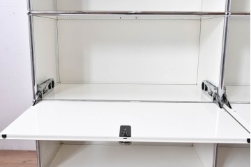 中古　美品　スイス　USMハラー(USM Haller)　ホームオフィスにもおすすめなスッキリとしたデザインのサイドキャビネット　定価約36万円相当　(R-084896)