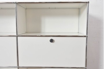 中古　美品　スイス　USMハラー(USM Haller)　ホームオフィスにもおすすめなスッキリとしたデザインのサイドキャビネット　定価約36万円相当　(R-084896)