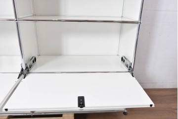 中古　美品　スイス　USMハラー(USM Haller)　ホームオフィスにもおすすめなスッキリとしたデザインのサイドキャビネット　定価約36万円相当　(R-084896)