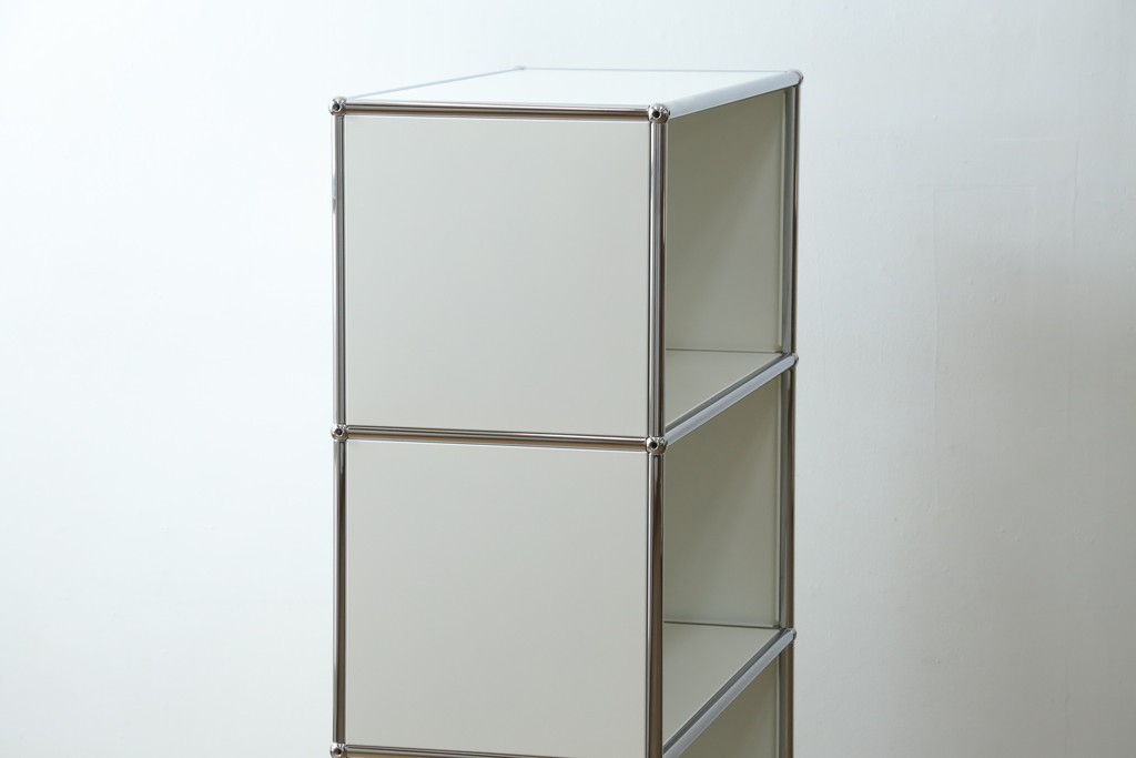 中古　美品　スイス　USMハラー(USM Haller)　3段シェルフ　定価約16万6千円　(R-084897)