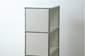 中古　美品　スイス　USMハラー(USM Haller)　3段シェルフ　定価約16万6千円　(R-084897)