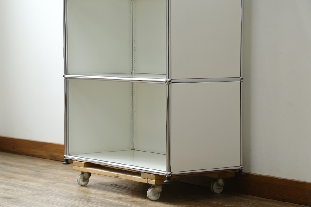 中古　美品　スイス　USMハラー(USM Haller)　3段シェルフ　定価約16万6千円　(R-084897)