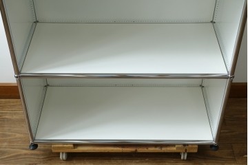 中古　美品　スイス　USMハラー(USM Haller)　3段シェルフ　定価約16万6千円　(R-084897)