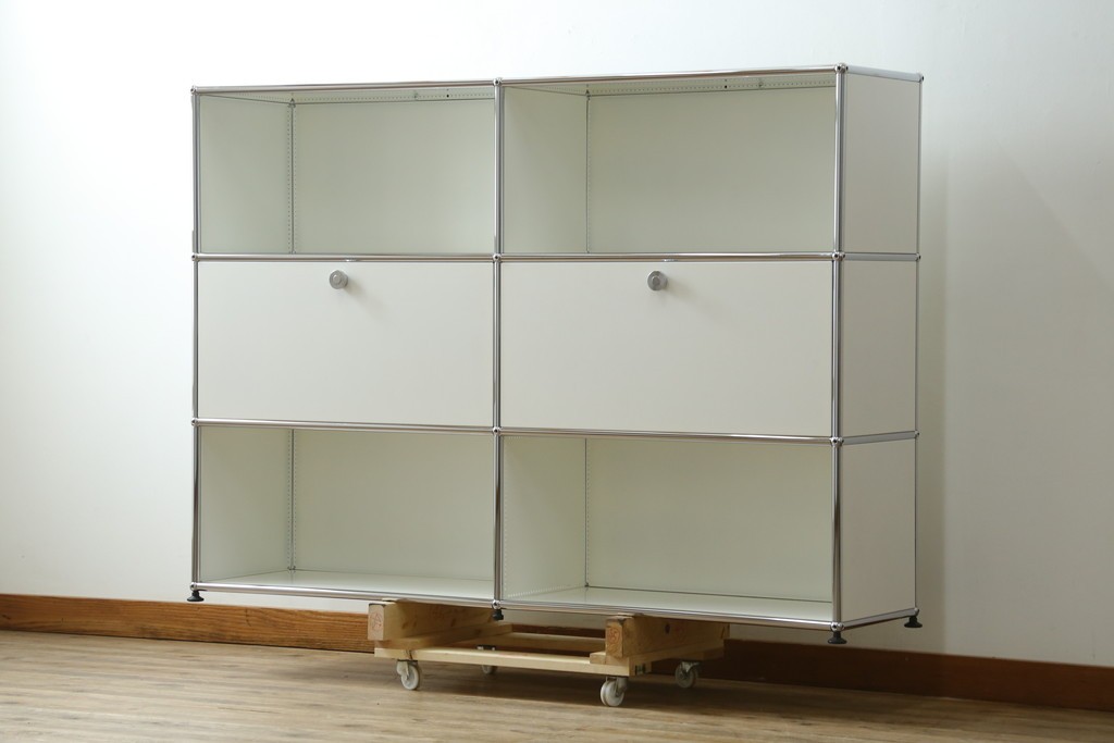 中古　美品　スイス　USMハラー(USM Haller)　ドロップダウンドア×2　サイドボード　定価約36万円　(R-084898)
