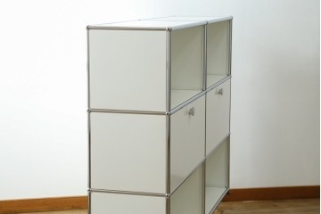 中古　美品　スイス　USMハラー(USM Haller)　ドロップダウンドア×2　サイドボード　定価約36万円　(R-084898)