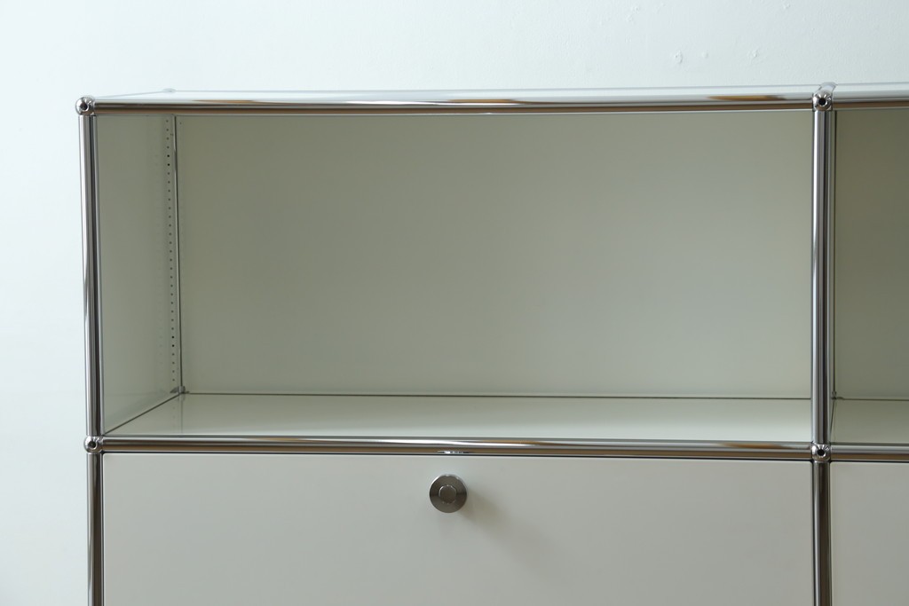 中古　美品　スイス　USMハラー(USM Haller)　ドロップダウンドア×2　サイドボード　定価約36万円　(R-084898)