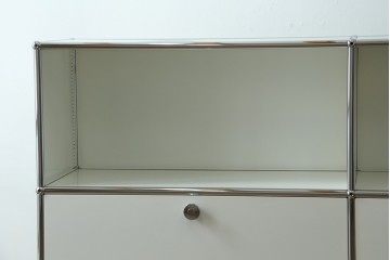 中古　美品　スイス　USMハラー(USM Haller)　ドロップダウンドア×2　サイドボード　定価約36万円　(R-084898)