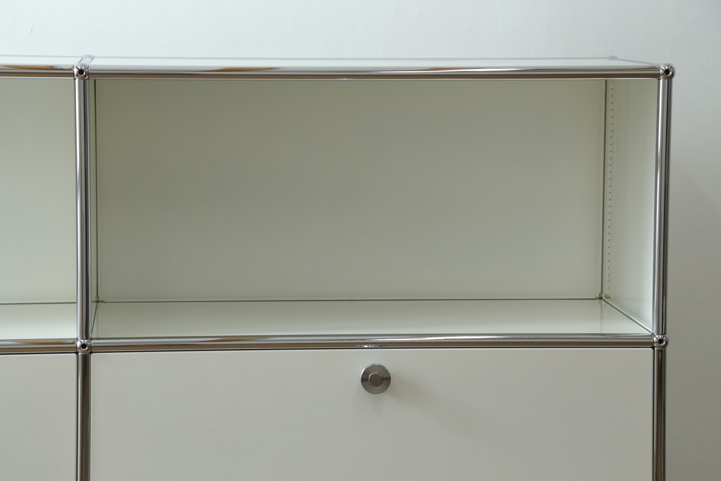 中古　美品　スイス　USMハラー(USM Haller)　ドロップダウンドア×2　サイドボード　定価約36万円　(R-084898)