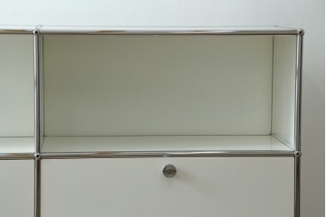 中古　美品　スイス　USMハラー(USM Haller)　ドロップダウンドア×2　サイドボード　定価約36万円　(R-084898)