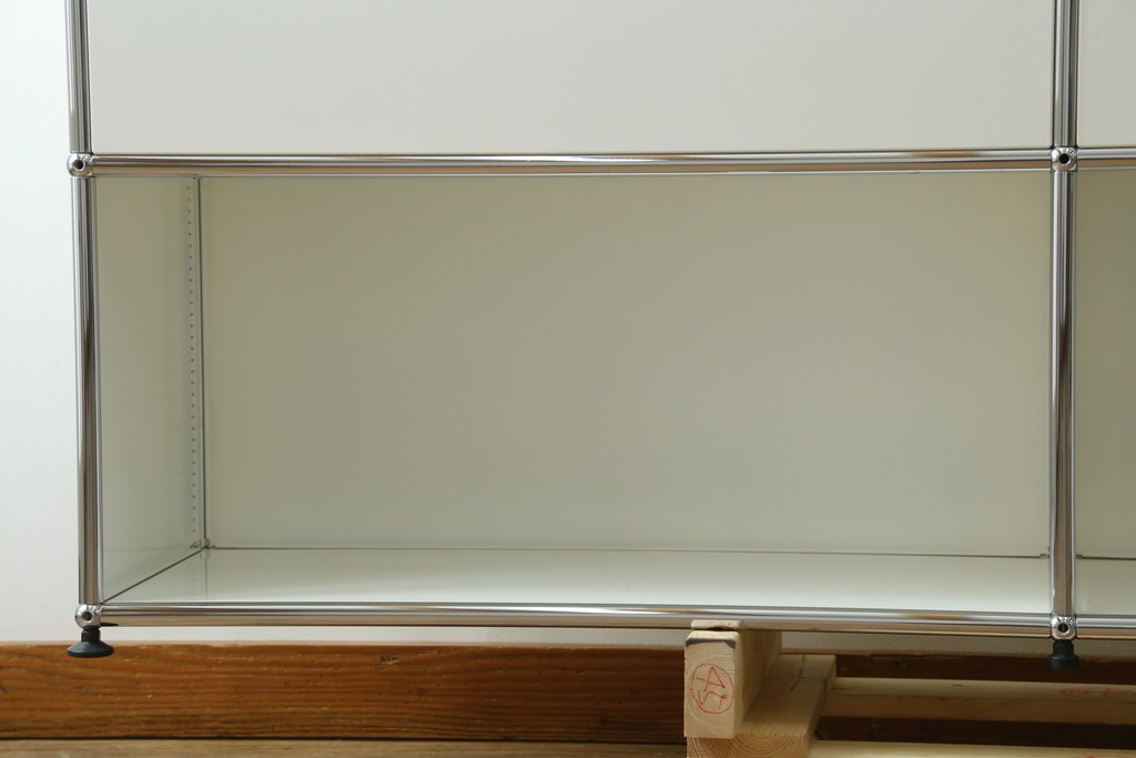 中古　美品　スイス　USMハラー(USM Haller)　ドロップダウンドア×2　サイドボード　定価約36万円　(R-084898)