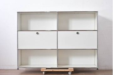 中古　美品　スイス　USMハラー(USM Haller)　ホームオフィスにもおすすめなスッキリとしたデザインのサイドキャビネット　定価約36万円相当　(R-084898)