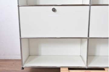 中古　美品　スイス　USMハラー(USM Haller)　ホームオフィスにもおすすめなスッキリとしたデザインのサイドキャビネット　定価約36万円相当　(R-084898)