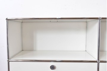 中古　美品　スイス　USMハラー(USM Haller)　ホームオフィスにもおすすめなスッキリとしたデザインのサイドキャビネット　定価約36万円相当　(R-084898)