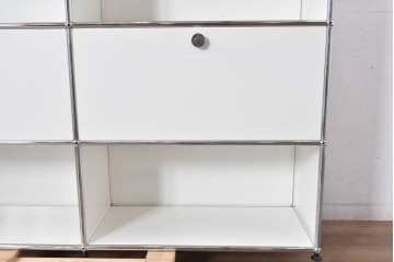 中古　美品　スイス　USMハラー(USM Haller)　ホームオフィスにもおすすめなスッキリとしたデザインのサイドキャビネット　定価約36万円相当　(R-084898)