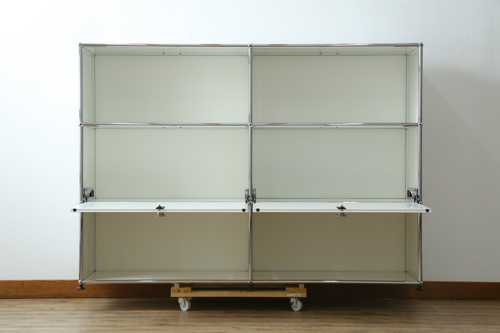 中古　美品　スイス　USMハラー(USM Haller)　ドロップダウンドア×2　サイドボード　定価約36万円　(R-084899)