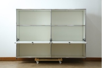 中古　美品　スイス　USMハラー(USM Haller)　ドロップダウンドア×2　サイドボード　定価約36万円　(R-084899)