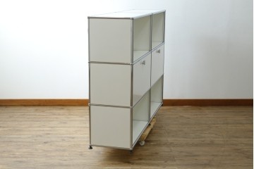 中古　美品　スイス　USMハラー(USM Haller)　ドロップダウンドア×2　サイドボード　定価約36万円　(R-084899)