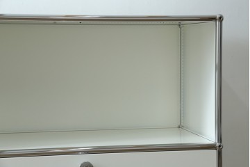 中古　美品　スイス　USMハラー(USM Haller)　ドロップダウンドア×2　サイドボード　定価約36万円　(R-084899)