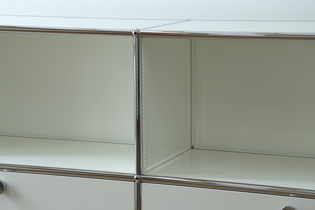 中古　美品　スイス　USMハラー(USM Haller)　ドロップダウンドア×2　サイドボード　定価約36万円　(R-084899)