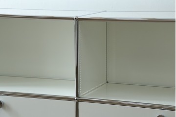 中古　美品　スイス　USMハラー(USM Haller)　ドロップダウンドア×2　サイドボード　定価約36万円　(R-084899)